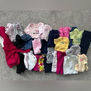 ~30 piece Lot of Baby Girl Clothes (newborn thru 12 months)